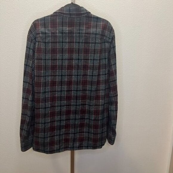 The North Face flannel long-sleeve Red Black White Grey Size Large - Picture 7 of 7